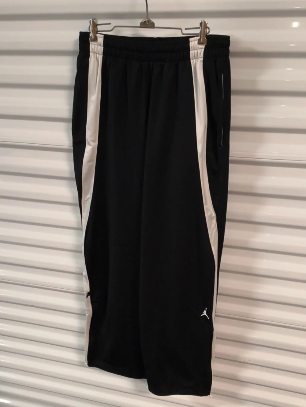 Vtg Jordans Basketball Drawstring Joggers Pants With Side Zipper Size L